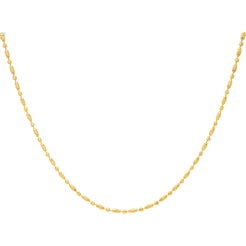 22K Yellow Gold 20in Oval Bead Chain (12 gms)