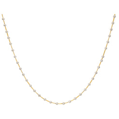 22Y Yellow & White Gold Beaded Chain (8 gms)