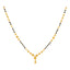 22K Yellow Gold & Black Bead Chain (9.5 gms)