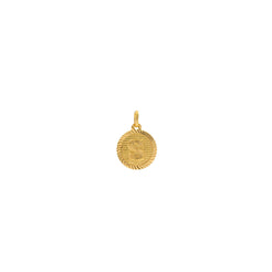22K Gold "S" Medallion Pendant - Virani Jewelers