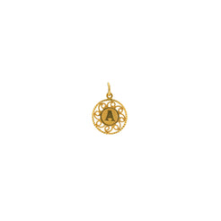 22K Gold Embellished "A" Pendant - Virani Jewelers