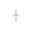 22K Yellow & White Gold Divinity Cross Pendant - Virani Jewelers