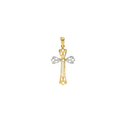 22K Yellow & White Gold Divinity Cross Pendant - Virani Jewelers