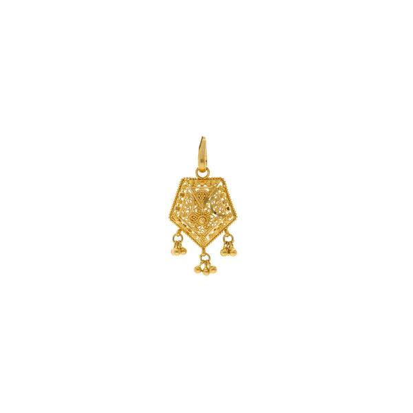 22K Gold Sri Pendant - Virani Jewelers | 


The 22K Gold Sri Pendant from Virani Jewelers is truly a one of a kind. This stylish and femin...