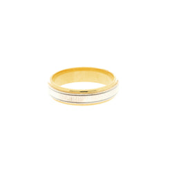 22K Yellow & White Gold Modern Men's Ring - Virani Jewelers