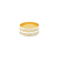 18K Multi-Tone Gold & CZ Gem Prime Ring - Virani Jewelers