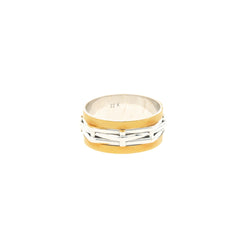 22K Yellow & White Gold Woven Ring - Virani Jewelers