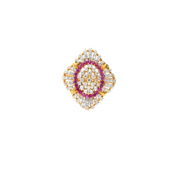 22K Gold & Gemstone Delicate Peacock Ring - Virani Jewelers