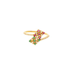 22K Gold Paired Gemstone Ring - Virani Jewelers