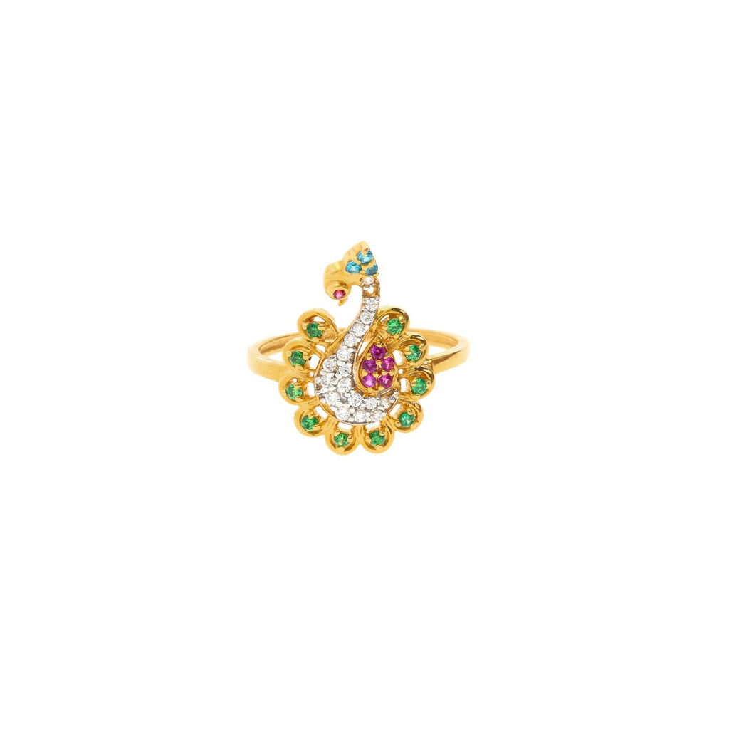 22K Gold & Gemstone Radiant Peacock Ring - Virani Jewelers | 


The stunning 22K Gold & Gemstone Radiant Peacock Ring is a one of a kind Virani Jewelers d...
