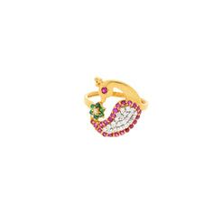 22K Gold & Gemstone Ahdia Peacock Ring - Virani Jewelers