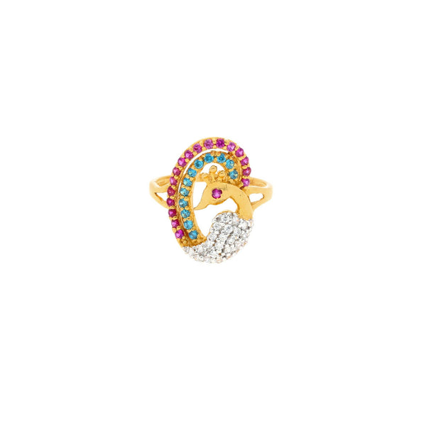 22K Gold & Enamel Abhishree Peacock Ring - Virani Jewelers | 



This stunning 22K gold & enamel Abhishree peacock ring for women is a special and unique ...