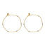 22K Multi Tone Gold Snake Link Anklets Set of 2 W/ White Gold Ball Accents - Virani Jewelers