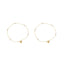 22K Multi Tone Gold Box Link Anklets Set of 2 W/ Moon Cut Gold Balls - Virani Jewelers
