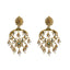 22K Yellow Antique Gold 2-in-1 Choker/Vanki & Chandbali Earrings Set W/ Emerald, Ruby, Pachi CZ, Pearls & Lotus Flower Design - Virani Jewelers