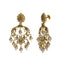 22K Yellow Antique Gold 2-in-1 Choker/Vanki & Chandbali Earrings Set W/ Emerald, Ruby, Pachi CZ, Pearls & Lotus Flower Design - Virani Jewelers