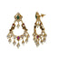 22K Yellow Antique Gold 2-in-1 Choker/Vanki & Chandbali Earrings Set W/ Emerald, Ruby, CZ, Pearls & Pear Shaped Accents - Virani Jewelers