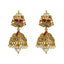 An image of elegant 22K yellow gold earrings from Virani Jewelers