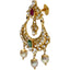 22K Yellow Antique Gold 2-in-1 Choker/Vanki & Chandbali Earring Set W/ Eyelet Pendant,  Pachi CZ, Emeralds, Rubies & Pearls - Virani Jewelers
