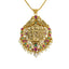 22K Yellow Antique Gold Ram Parivar Pendant W/ Pearls, Emeralds, Rubies & Peacock Accents - Virani Jewelers