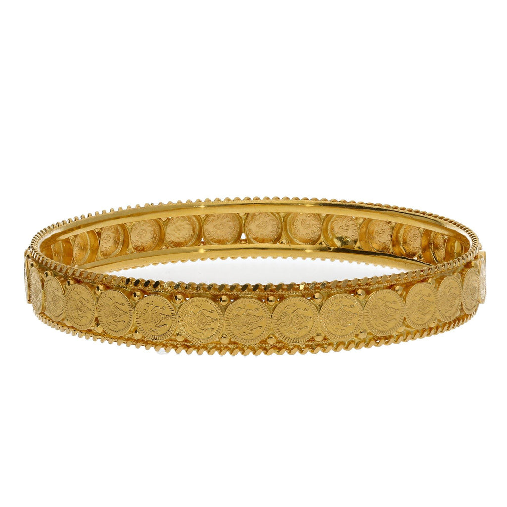 22K Yellow Gold Laxmi Kasu Bangle - Virani Jewelers | 


Blend the luxury of gold and cultural elements to create radiant jewelry pieces such as this 2...