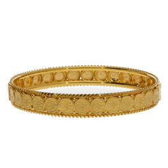 22K Yellow Gold Laxmi Kasu Bangle - Virani Jewelers