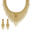 22K Yellow Gold Necklace & Earrings Set W/ Interlocked V-Stole Design - Virani Jewelers