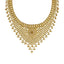 22K Yellow Gold Necklace & Earrings Set W/ Interlocked V-Stole Design - Virani Jewelers