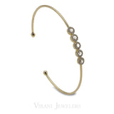 14K Yellow Gold Diamond Bangle W/ 0.39ct Diamonds - Virani Jewelers | 14K Yellow Gold Diamond Bangle W/ 0.39ct Diamonds for women. This elegant open bangle is perfect ...