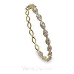14k Gold Diamond Bangle - Virani Jewelers