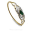 0.85CT Diamond Bangle Set in 18K Gold W/ Marquis Cut Emerald Stone - Virani Jewelers