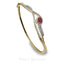 0.65CT Diamond Red Ruby Bangle Set in 18K Yellow Gold - Virani Jewelers