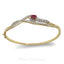 0.65CT Diamond Red Ruby Bangle Set in 18K Yellow Gold - Virani Jewelers