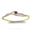 0.65CT Diamond Red Ruby Bangle Set in 18K Yellow Gold - Virani Jewelers