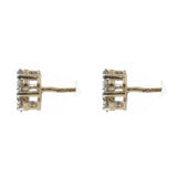 1 ct. Diamond Cluster Earrings in 14k Yellow Gold - Virani Jewelers | 1 ct. Diamond Cluster earrings in 14k yellow gold for Women. Total weight is 2.2 grams
