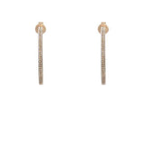 Minimalist 0.3 CT Diamond Hoop Earringd Set in 14K Yellow Gold - Virani Jewelers | These are a set of minimalist 14K gold diamond-encrusted hoop earrings with 0.3ct diamonds. The g...