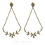 Minimalist 0.3 CT Diamond Drop Earrings Set in 18K Yellow Gold W/ Leaf Shaped Accents - Virani Jewelers
