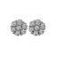 0.75 CT Diamond Cluster Studded Earrings Set in 14K White Gold - Virani Jewelers