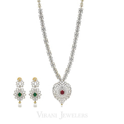11.72CT Diamond Butterfly Link Necklace & Earrings Set in 18K Yellow Gold - Virani Jewelers