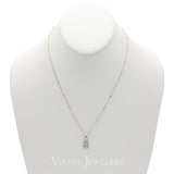 0.29 Diamond Knot Pendant Necklace & Earrings Set in 18K Yellow Gold - Virani Jewelers | This is an 18K Yellow Gold Diamond Knot Pendant Necklace & Earrings set for women. The diamon...