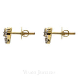 0.29 Diamond Knot Pendant Necklace & Earrings Set in 18K Yellow Gold - Virani Jewelers | This is an 18K Yellow Gold Diamond Knot Pendant Necklace & Earrings set for women. The diamon...