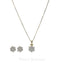 1.51CT Diamond Cluster Petal Pendant Necklace & Earrings Set in 18K Gold - Virani Jewelers