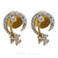 0.37CT Diamond Crecent Pendant Necklace & Earrings Set In 18K Gold - Virani Jewelers
