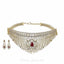 Limited Edition 12.55CT VVS Diamond Choker & Earring Set in 18K Gold W/ Centre Ruby - Virani Jewelers