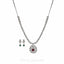 Fluer De Lis 2.75CT Diamond Link Necklace & Earrings Set in 18K White Gold - Virani Jewelers