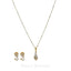 0.38CT Diamond Abstract Art Pendant Necklace & Earrings Set In 18K Gold - Virani Jewelers