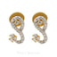 0.38CT Diamond Abstract Art Pendant Necklace & Earrings Set In 18K Gold - Virani Jewelers