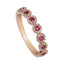 Minimalist 0.24 CT Diamond Ring in 14k Rose Gold with Ruby Stones - Virani Jewelers