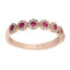 Minimalist 0.24 CT Diamond Ring in 14k Rose Gold with Ruby Stones - Virani Jewelers