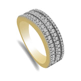 Multi-row Pave 0.77CT Diamond Band Set in 14K Yellow Gold - Virani Jewelers | Multi-row Pave 0.77CT Diamond Band Set in 14K Yellow Gold. Diamond band features multiple rows of...